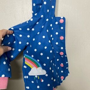 MINI BODEN Baby’s Rainbow and Polka Dot Raincoat Jacket 6-9 months - precious